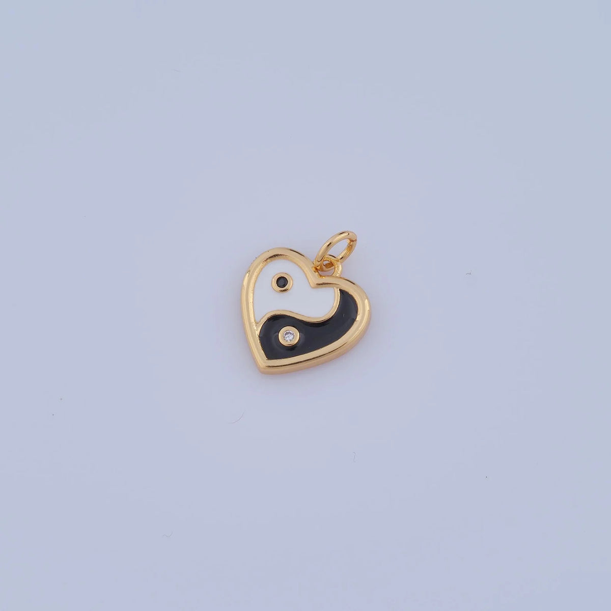 YING YANG HEART CHARM