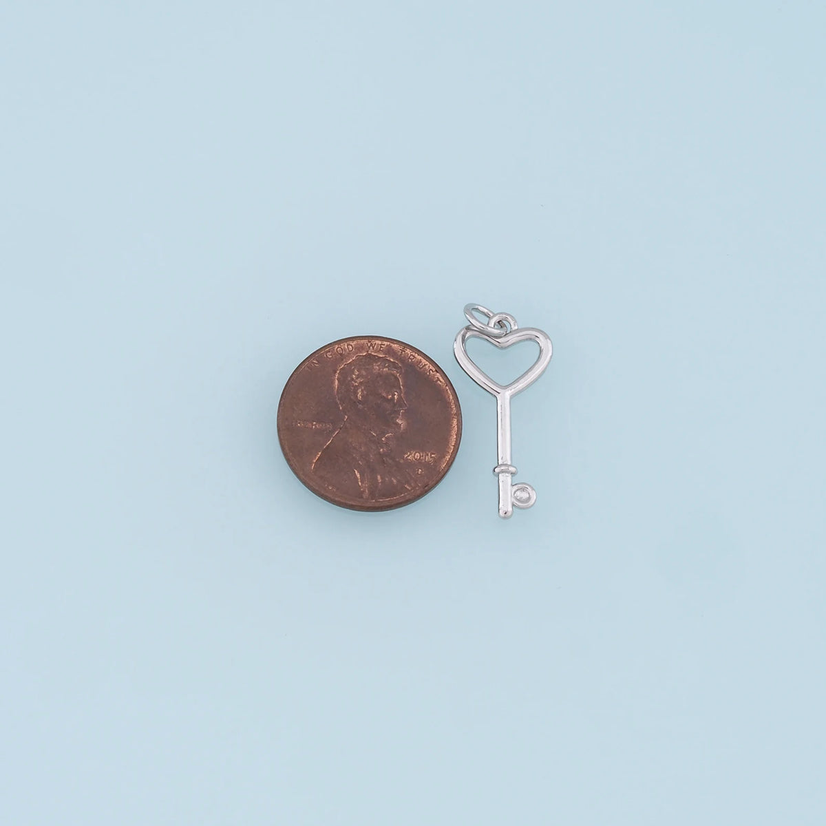 SILVER KEY CHARM